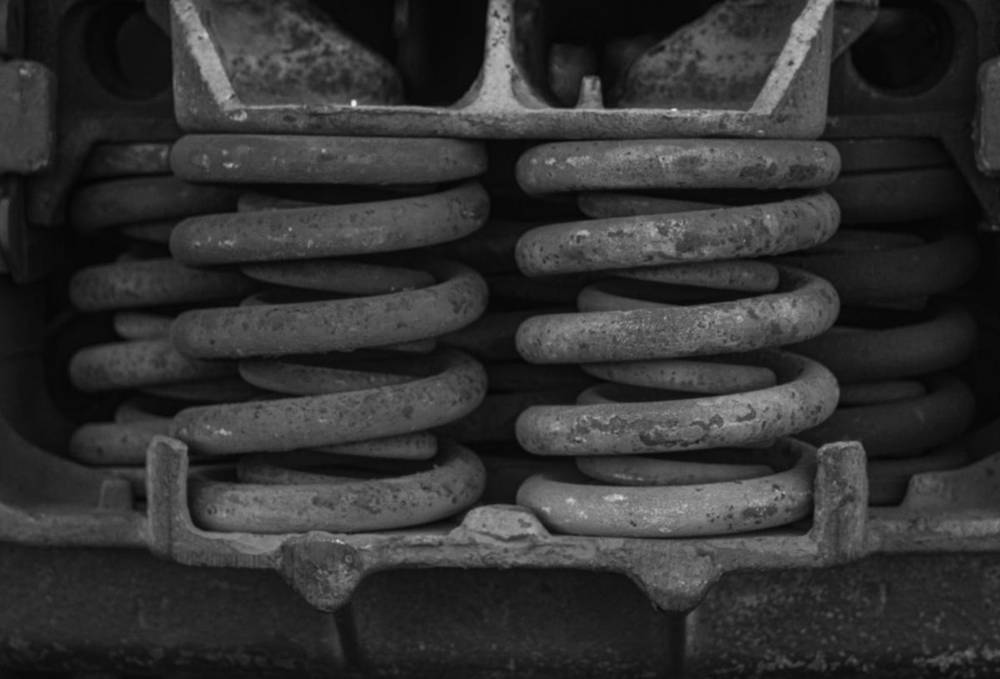 Heavy steel coil springs